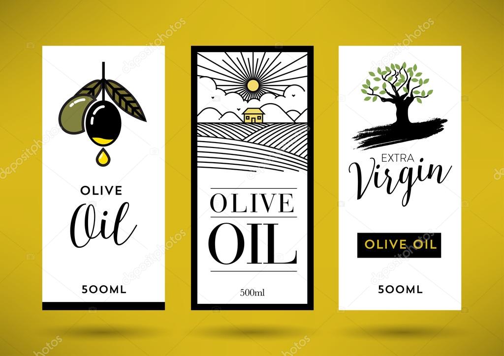 Olive Oil Label Template Stock Vector Image By C Kursatunsal 99390054