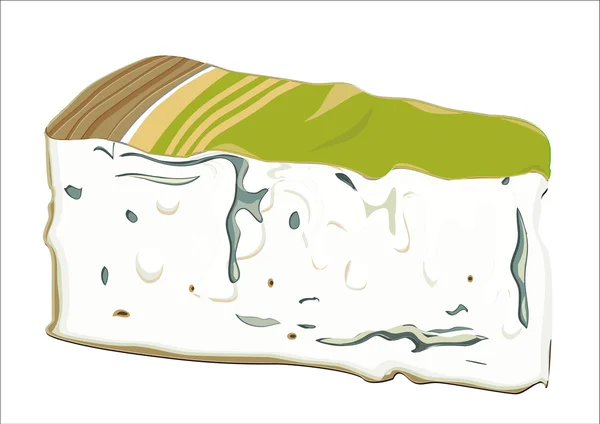 Fromage gorgonzola illustré — Image vectorielle