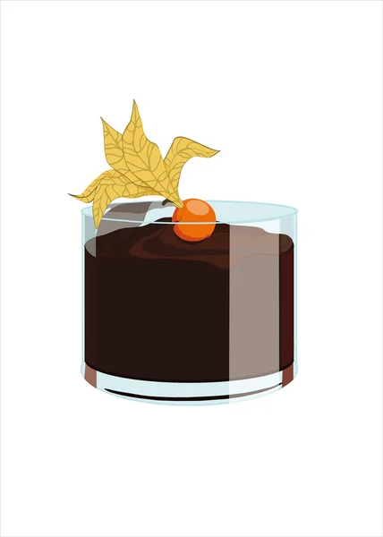 Çikolatalı mus, kış cherry ile dekore edilmiş