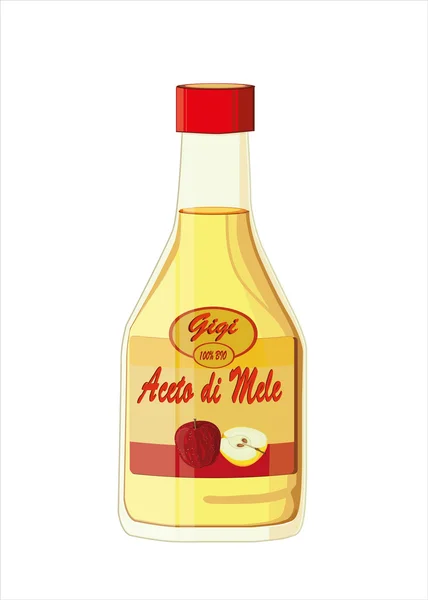 Vinaigre de cidre de pomme — Image vectorielle