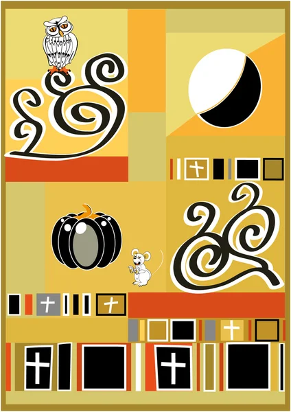 Cadılar Bayramı resimli kartpostal