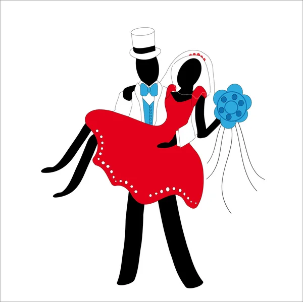 evli çift siyah ve kırmızı