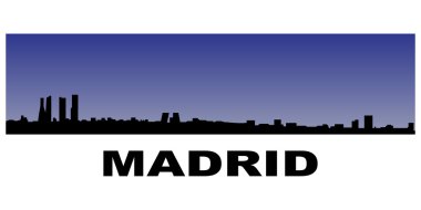 madrid manzarası silüeti
