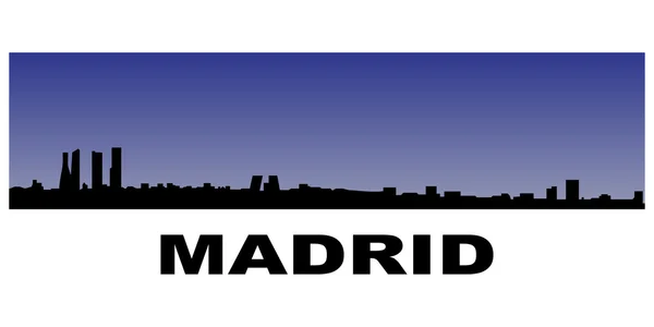 Silhouette der Madrider Skyline — Stockvektor