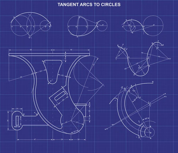 Raakvlakken Met Cirkels Een Technische Achtergrond — Stockvector