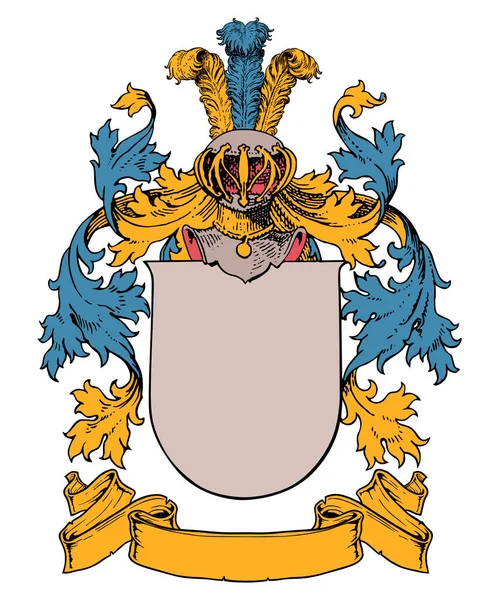 Beyaz arka planda izole ve kişiselleştirilebilir arma