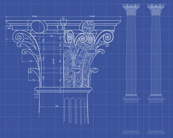 Columna corintia — Archivo Imágenes Vectoriales