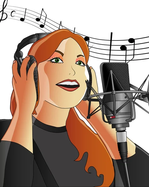 Singer — Stock Vector