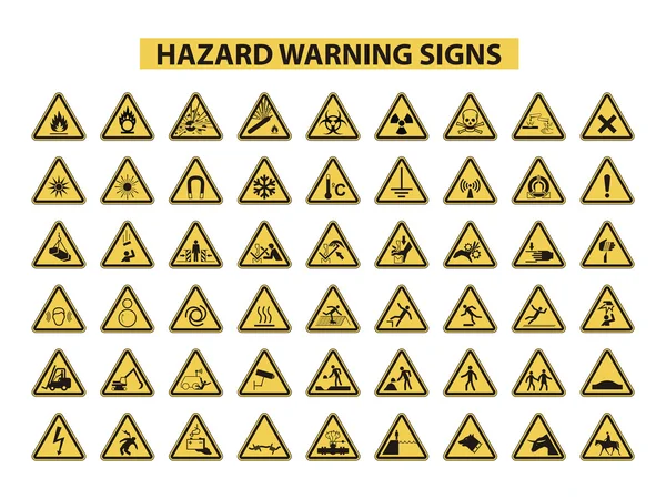 tehlike uyarı işaretleri kümesi