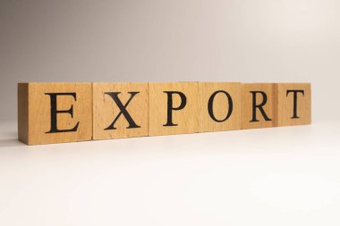 İhracat adı ahşap harf küplerinden yaratıldı. Ekonomi ve finans. Kapat..