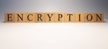 Şifreleme tahta küplerden yaratıldı. Haber ve gazetecilik kavramları. Kapat..