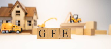 GFE tahta küplerden yaratıldı. Finans ve Bankacılık. Yakın plan..