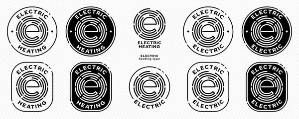 Concepto Para Envasado Productos Marcado Tipo Eléctrico Calefacción Elementos Vectoriales — Vector de stock