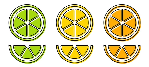 Diseño Lineal Plano Icono Fruta Naranja Para Aplicaciones Sitios Web — Archivo Imágenes Vectoriales