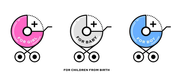 Sellos Conceptuales Para Productos Para Bebés Símbolo Que Indica Que — Vector de stock