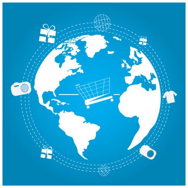 e-ticaret konsept illüstrasyon