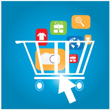 e-ticaret konsept illüstrasyon