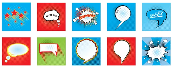 Set of Comic art — Stock Vector