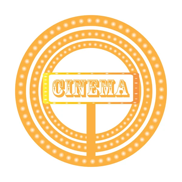 Icona del cinema isolato — Vettoriale Stock