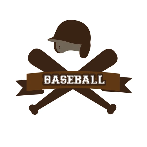 Ilustración de objetos de béisbol — Vector de stock