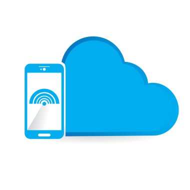 bulut bilgi işlem illüstrasyon