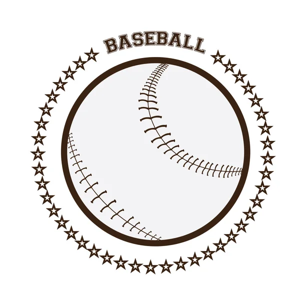 Ilustración de objetos de béisbol — Vector de stock