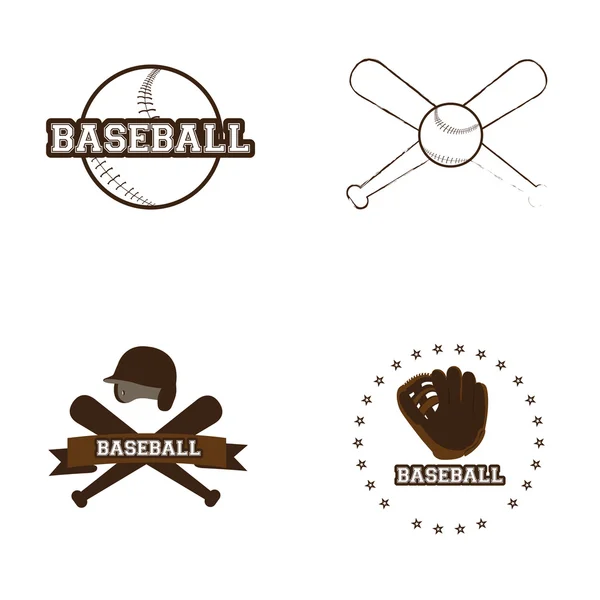 Illustrazione oggetto baseball — Vettoriale Stock