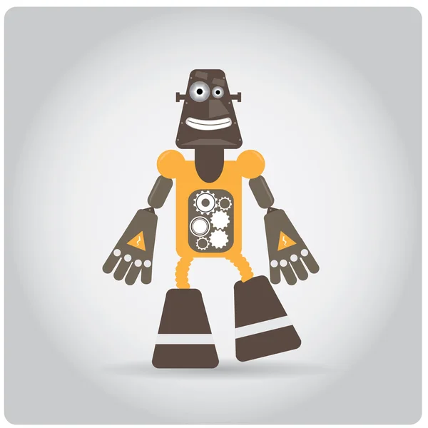 孤立したロボット玩具 — ストックベクタ