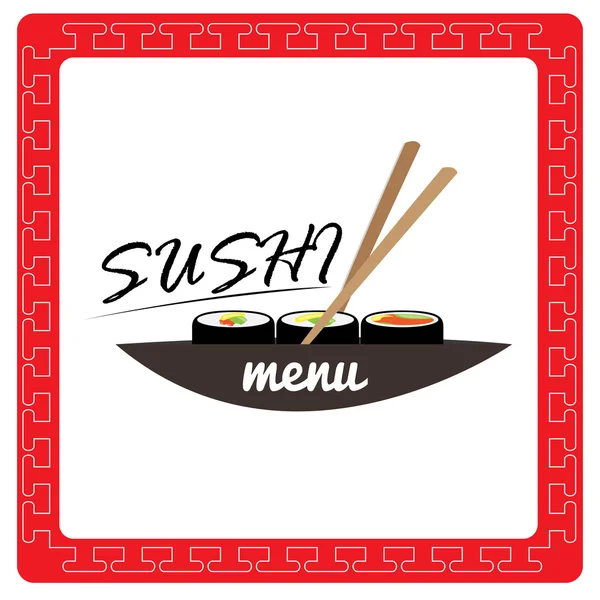 Sushi menu design — Stock Vector