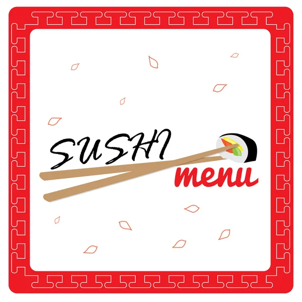 Design der Sushi-Speisekarte — Stockvektor