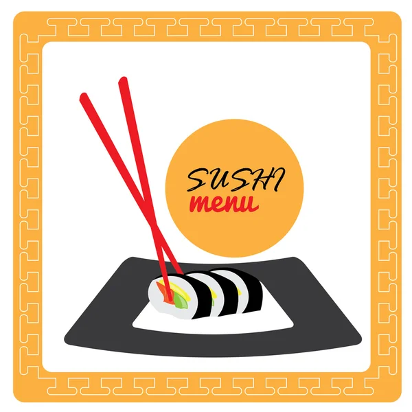 Design de menu de sushi — Vetor de Stock