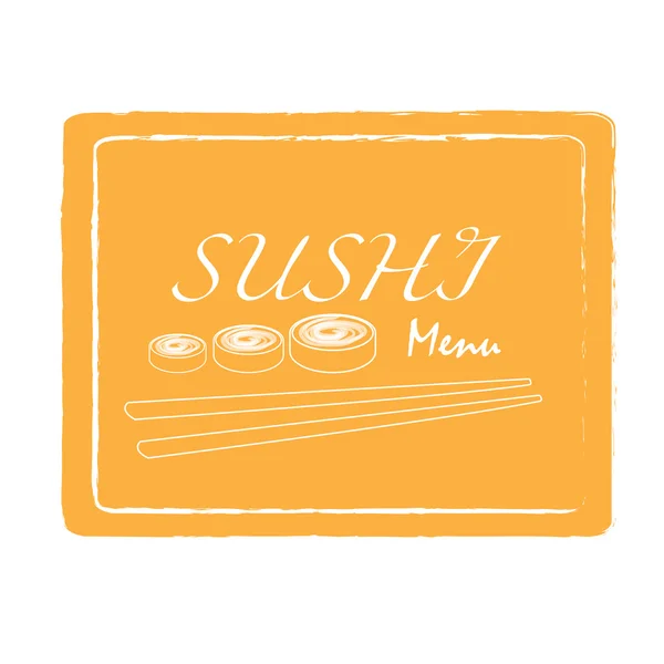 Design del menu sushi — Vettoriale Stock