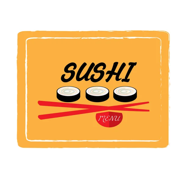 Wygląd menu sushi — Wektor stockowy