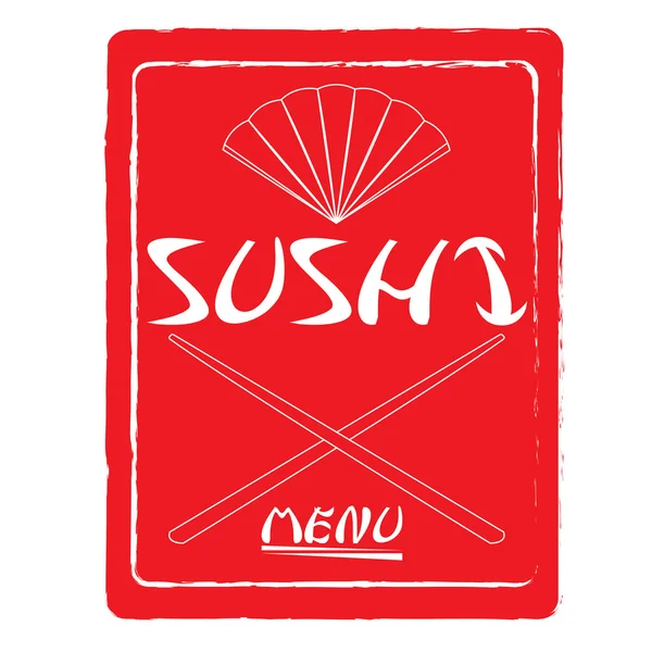 Design der Sushi-Speisekarte — Stockvektor