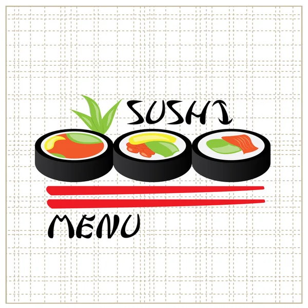 Wygląd menu sushi — Wektor stockowy