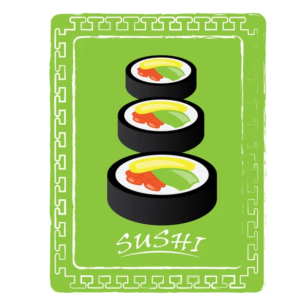 Sushi meny design — Stock vektor