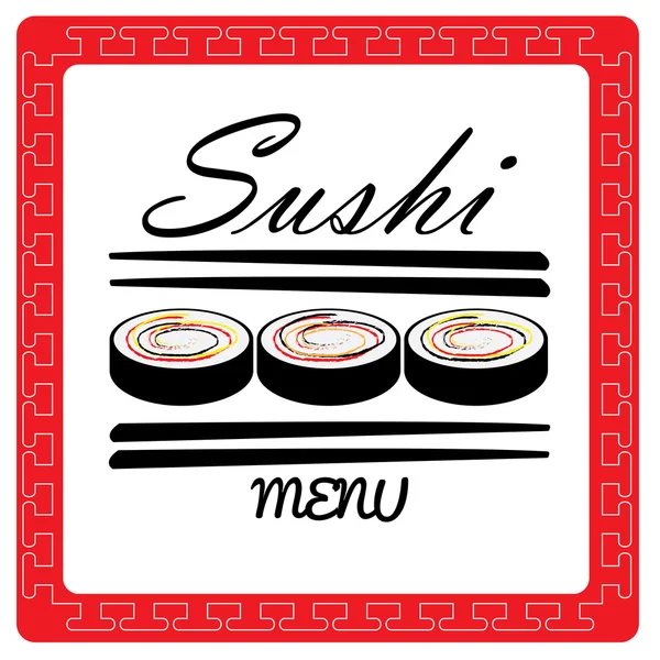 Diseño de menú de sushi — Archivo Imágenes Vectoriales