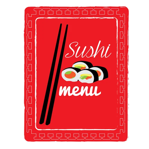 Design der Sushi-Speisekarte — Stockvektor