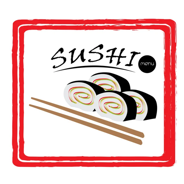 Design der Sushi-Speisekarte — Stockvektor