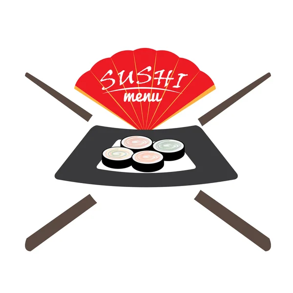 Diseño de menú de sushi — Vector de stock