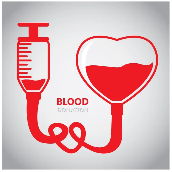 Blood donation illustration — Stock Vector