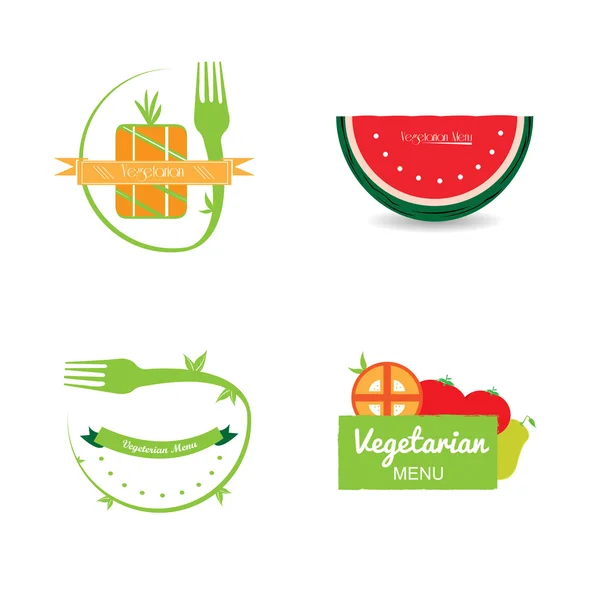 Illustration de nourriture végétarienne — Image vectorielle