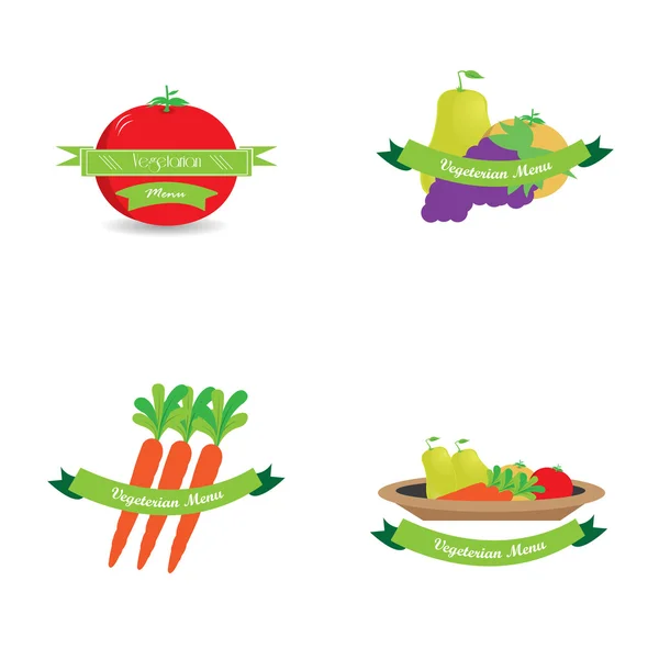 Vegetarian food illustration — Stock Vector
