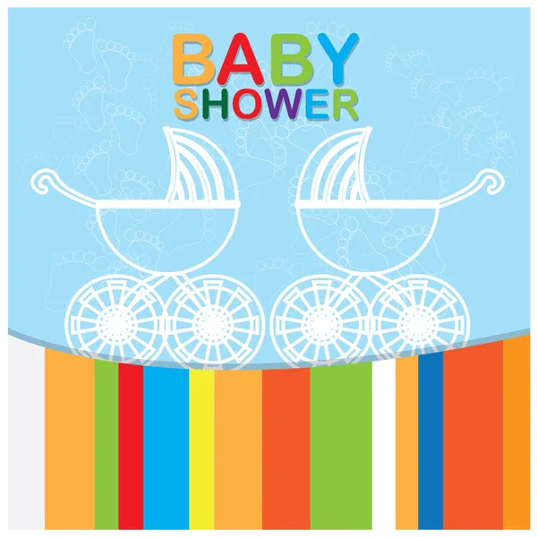 Baby dusch illustration — Stock vektor
