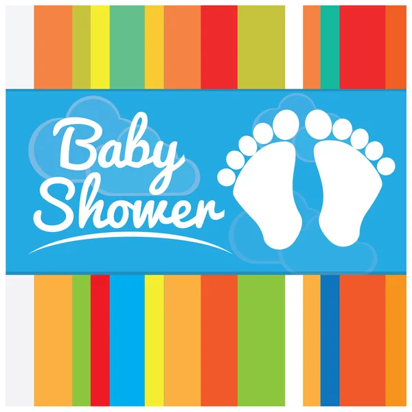 Bebé ducha ilustración — Vector de stock