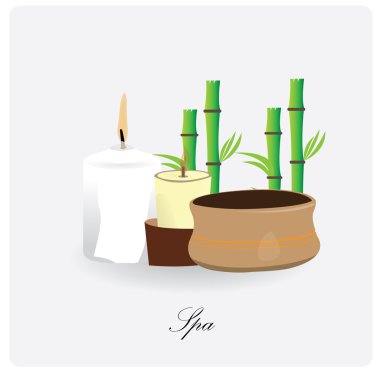 Renkli Spa illüstrasyon