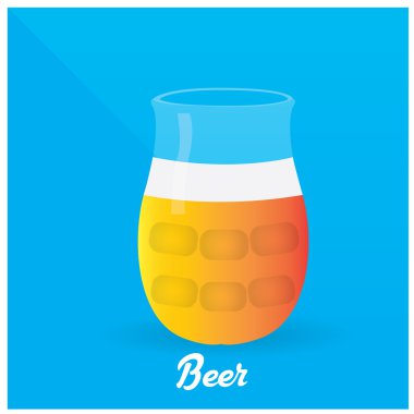 Renkli bira illüstrasyon