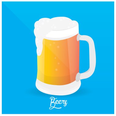 Renkli bira illüstrasyon