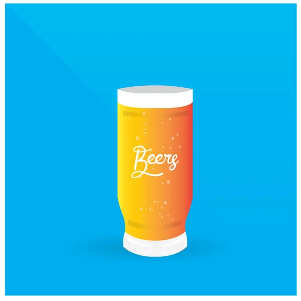 Ilustración de cerveza coloreada — Vector de stock