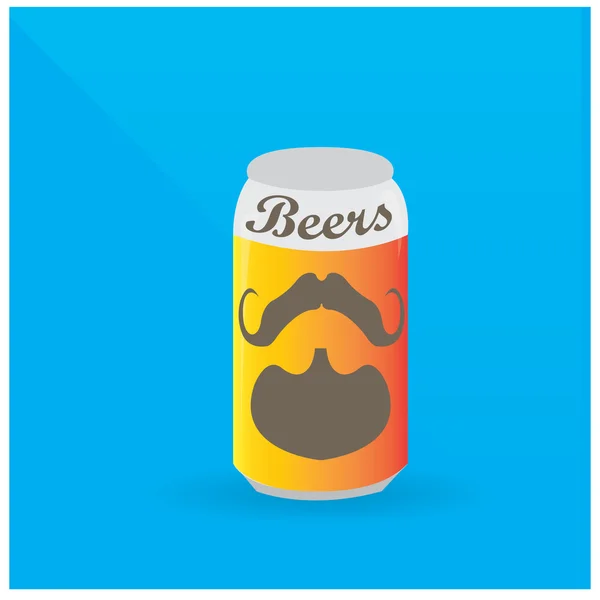 Ilustración de cerveza coloreada — Vector de stock